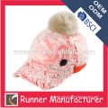 High quality kids top pink hats for cold